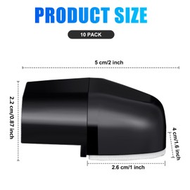 Frienda 10 Pieces Deer Whistle Save a Deer Whistles Avoids Collisions, Deer Whistles for Car Deer Warning Devices Animal Alert for Cars and Motorcycles (Black,Classic Style)