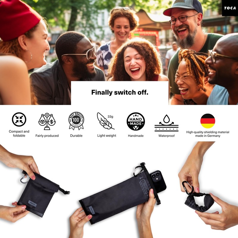 TOCA No Signal Sleeve - RFID Blocking Faraday Bag, Keyless