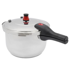 4.33Qt Pressure Cooker 304 Stainless Steel Pressure Canner Pressure Canner with Steamer Stove Top Instant Fast Cooking Pot for 3-4 Person