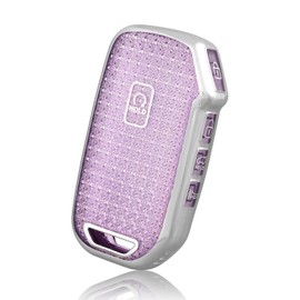 OFF WE GO for Kia Key Fob Cover, Soft TPU Key Case Protection Compatible with Kia K5 Cerato Ceed Forte NIRO Sorento Seltos Sportage Soul Telluride Smart Car Key, Purple