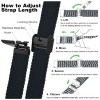 WOCCI 22mm Braided Nylon Watch Band for Men and Women,