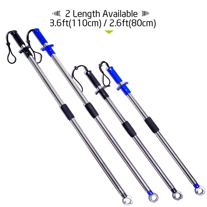 Fairiland Heavy-Duty Fish Gripper – 43.3" Extra-Long Stainless Steel Grabber