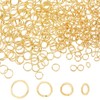 Hobbspring 400Pcs 18k Gold Plated Jump Rings 4 Styles Golden