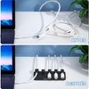 Soporte Con Clips Magnético Para Organizar Cables Escritorio (NEGRO)