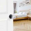 CLCTK Crystal Glass Door Knobs Interior, Black Door Knob for