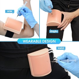 Medarchitect Intramuscular Injection Training Pad Model with 3 Skin Layers IM, SQ, ID Injection Simulator Practice Tool for Medical Education to Student, Nurse, Doctor Educational Supplier