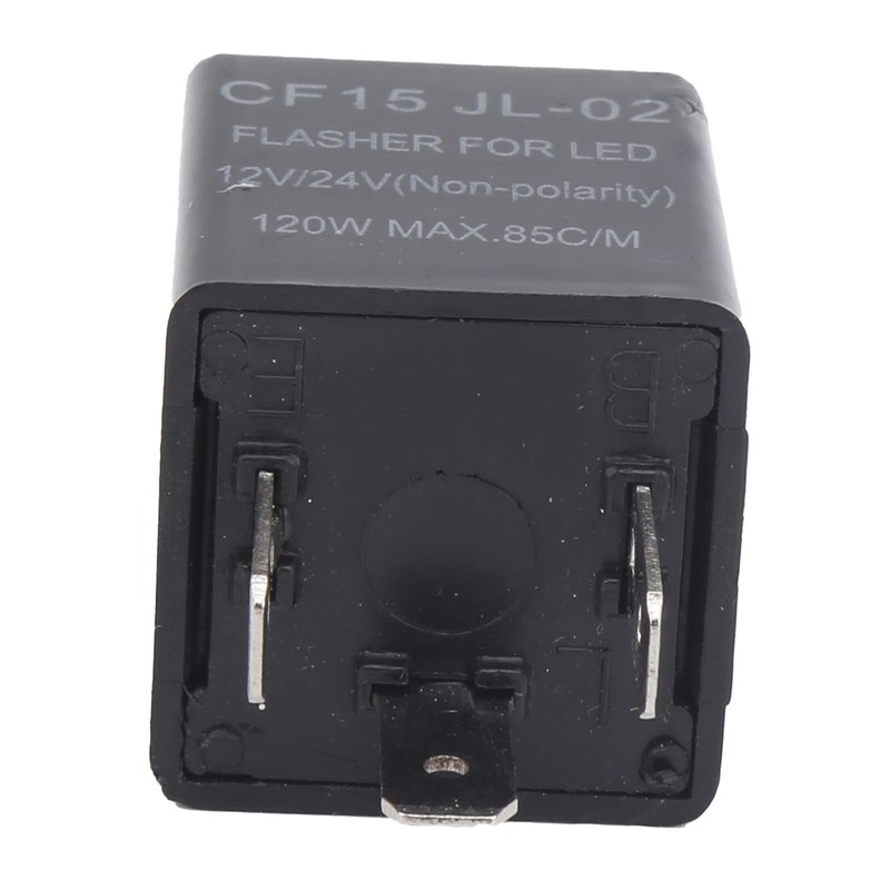 LED Flasher Relay, Non Polarity 12V 24V Universal ABS Normally