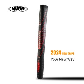 Winn 2024 New Putter Grip - Medallist Pistol Black/Red