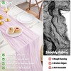 Nialnant 6 Pack Lavender Table Runner for Wedding, Lilac Cheesecloth