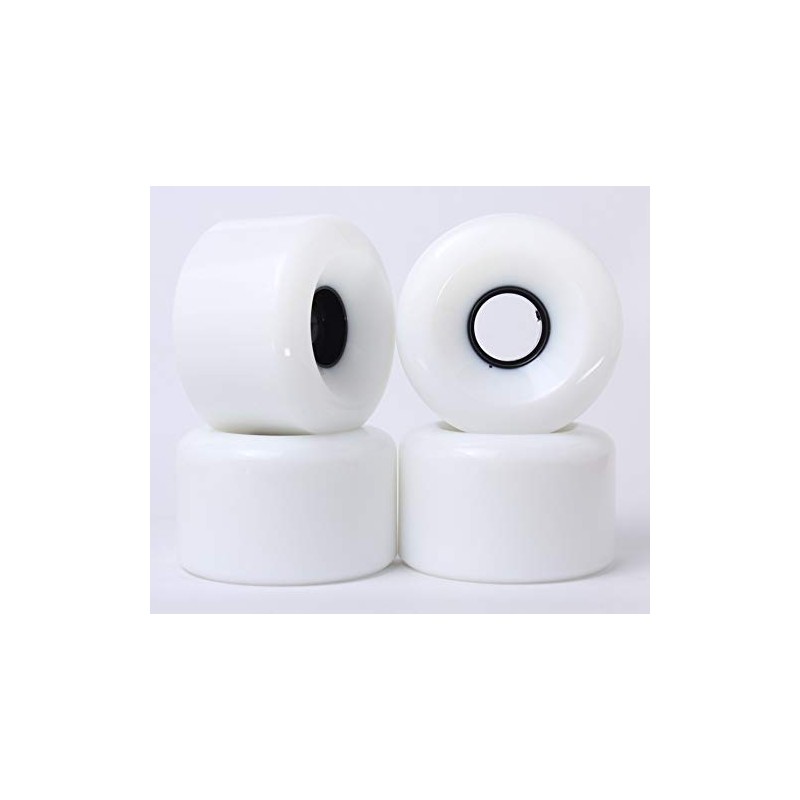 65mm 78a Gel Soft Longboard Wheels (Blank White)