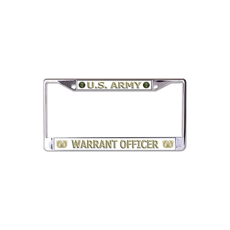 U.S. Army Warrant Officer #2 Chrome License Plate Frame