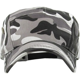 KBETHOS KBK-1455 CIT Five Panel Solid Color Unisex Adjustable Army Military Cadet Cap