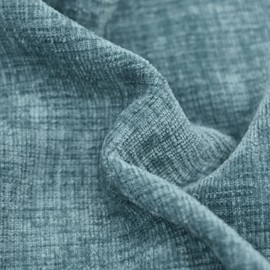 CaliTime Throw Pillow Covers Decorative 12 X 20 Inches Pack of 2 Cozy Chenille Cushion Cases for Couch Sofa Bed Living Room Home Smoke Blue