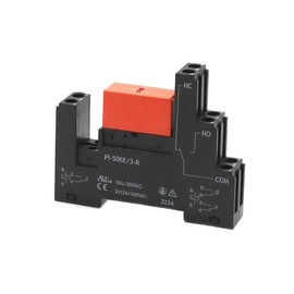 WITTKOWARE 35 mm DIN Rail Relay, 1 Changer Switching Contact 16A/250V~, 1TE, Screw Terminals (Coil Voltage 12 V/DC)