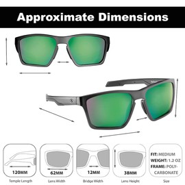 Flying Fisherman Unisex's Sandbar Polarized Sunglasses, Gray/Green, Medium