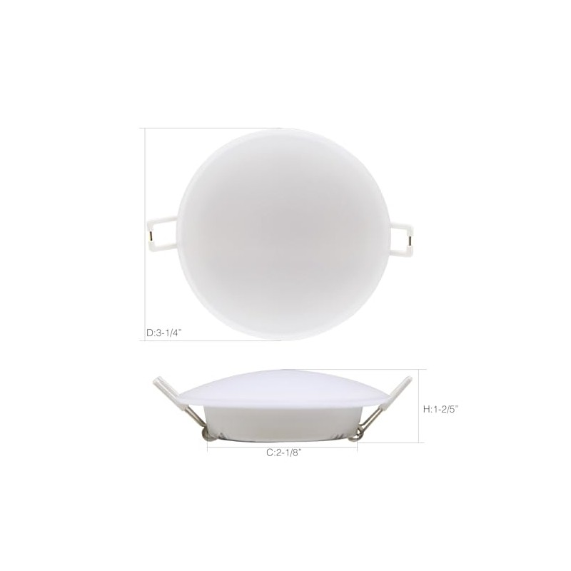 12V LED Puck Light, 6 Packs 3inch Recessed Mount Ceiling