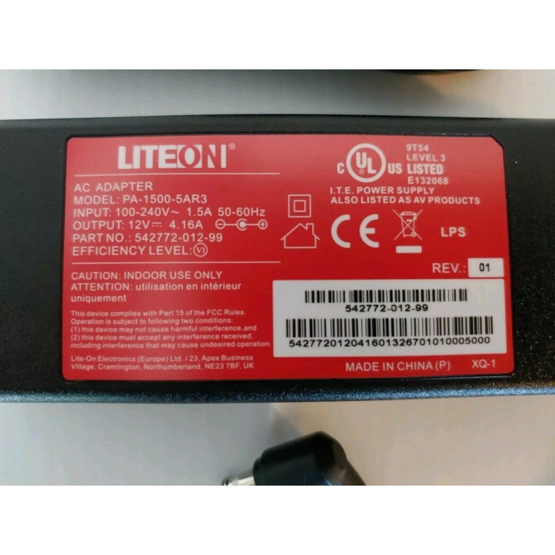 Lite-On Genuine LiteOn AC Adapter PA-1500-1M06 542772-006-00 12V 4.16A