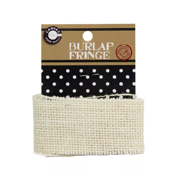 Canvas Corp, Burlap Ribbon, Ivory, Fibers, Decoration, Gift Wrap, Fringe,