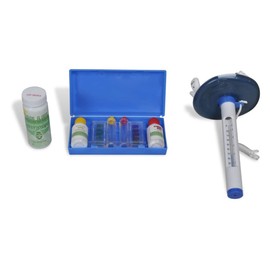 vidaXL XXL Pool Cleaning Set - Comprehensive Chlorinator Cleaning Kit with Vacuum Head, Leaf Skimmer, Wall Brush, Long Hose and Test Kit for Safe and Efficient Pool Maintenance