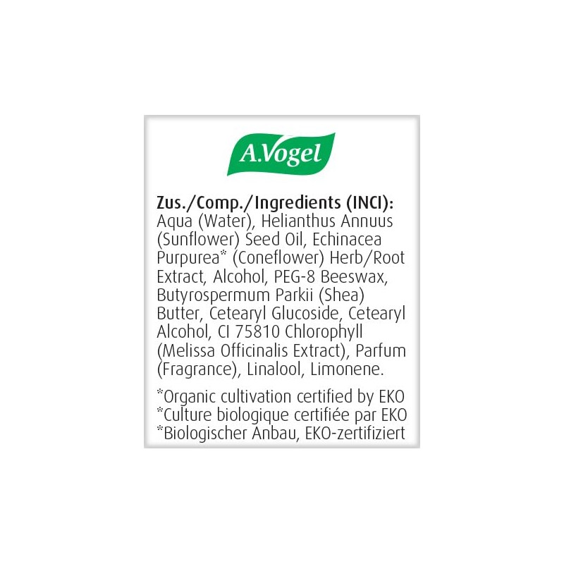 A.Vogel Echinacea Cream | Daily Face Moisturiser | Suitable for