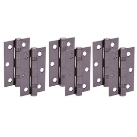 HANDLEZONE® Door Hinges 3 Pairs 76mm / 3 inch Ball Bearing, with Screws - Black Nickel