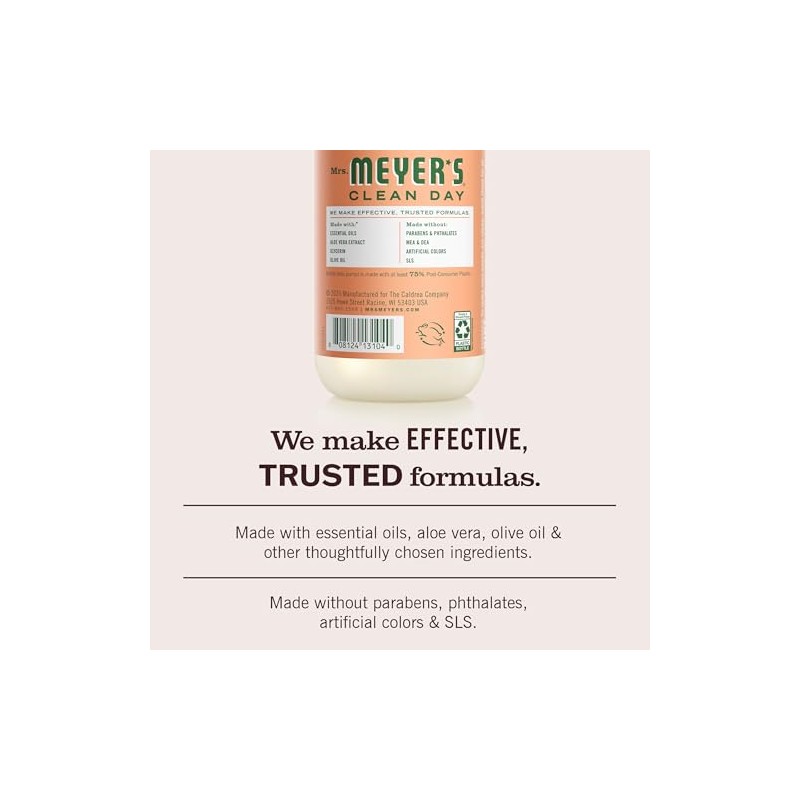 Mrs. Meyer’s Clean Day Liquid Hand Soap, Geranium Scent, 12.5