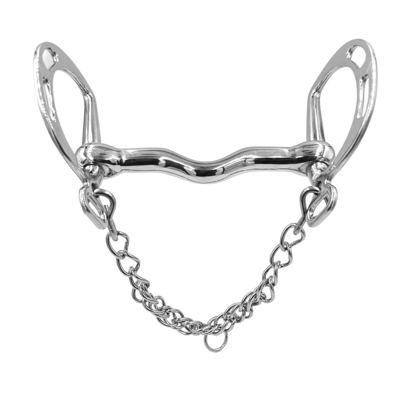 Equine Smile ES0068 Kimblewick Spring Bit Rigid Bar with Slots