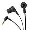 Elecom EHP-C3520BK Tangle-Free Flat Cord Y Type Stereo Earphones, 0.4