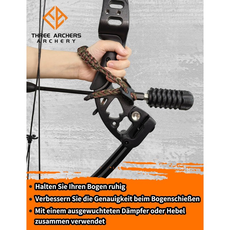 THREE ARCHERS Bow Sling Archery Wrist Sling Adjustable Wrist Strap
