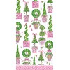 IHR Ideal Home Range Dinner Napkins Rosanne Beck Disposable 3-Ply Paper Hand Towels, 8.5" x 4.5", Pink Topiaries, 16-Count