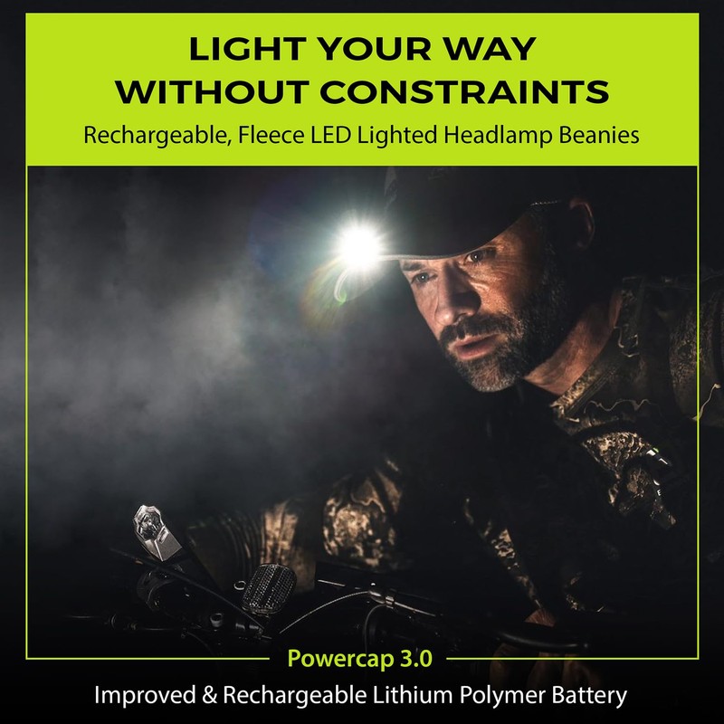 LED Hat Light - POWERCAP 3.0 USB Rechargeable Baseball Cap
