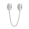 Clips cadena de seguridad Charms 925 broche de plata de