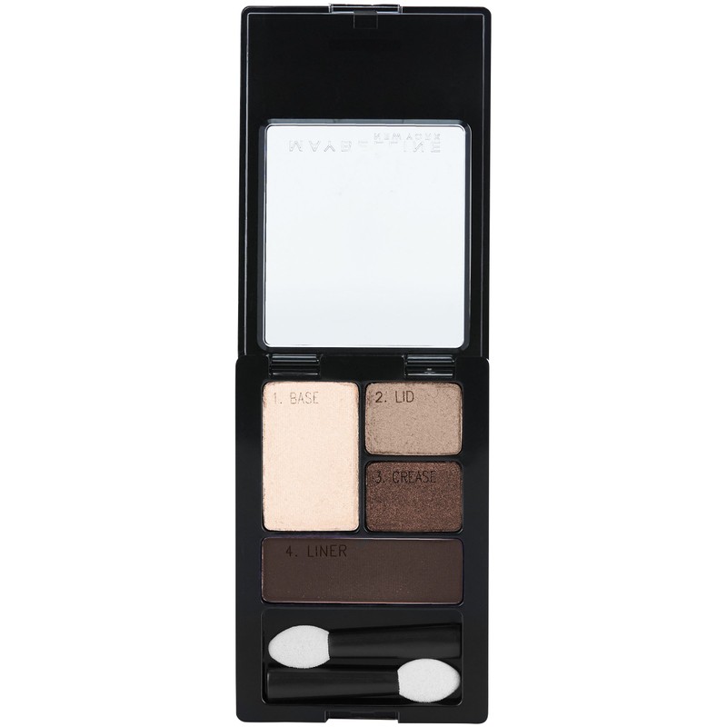 Maybelline New York Expert Wear Eyeshadow Quads, Natural Smokes, 0.17