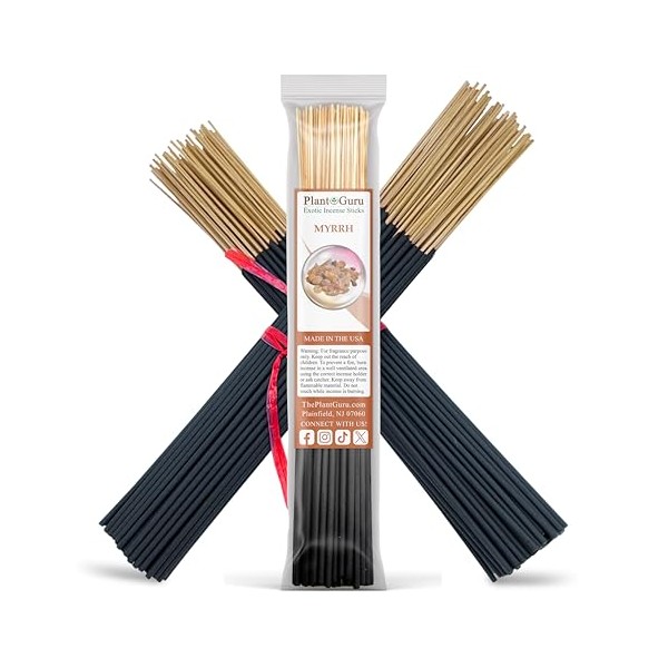 Plant Guru Myrrh Exotic Incense Sticks 11 Inch - Bulk