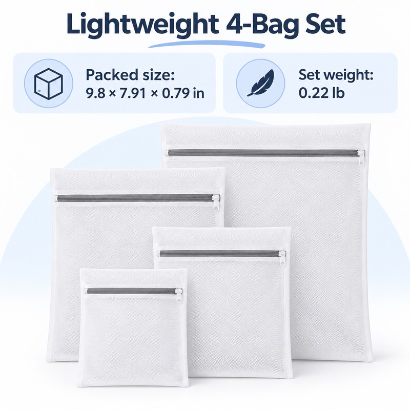 4 Pack Mesh Laundry Bags for Washing Machines – Fine