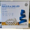 GE StayBright 240-Light 19.6-ft White Integrated LED Christmas Tape Lights