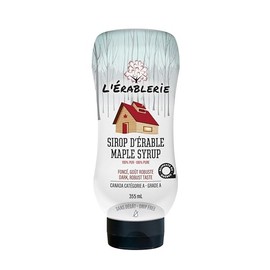 L'ERABLERIE Pure Maple Syrup, Squeezable Bottle, 355ml, Dark Robust Flavour, Grade A