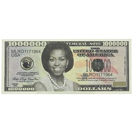 American Art Classics Set of 100 Bills-Michelle Obama (First Lady/First Family) Million Dollar Bill by Novelties Wholesale