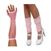 1980S BABY PINK LEG WARMERS AND FISHNET GLOVES POPSTAR ICON
