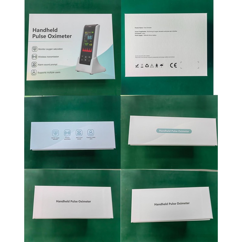 Pulse Oximeter - Handheld Pulse Oximeter Rechargeable Overnight Pulse Ox