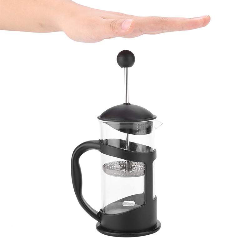 Portable Stainless Steel Glass Cafetiere French Press Maker Home Office
