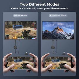 Wireless HDMI Display Dongle Adapter 1080P, Screen Mirroring Adapter/Extender for iOS/Android/Windows/Mac to HDTV/Monitor/Projector, HDMI Wireless Extender Supports AirPlay/Miracast/DLNA