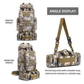 King'sGuard 100L Camping Hiking Backpack Molle Rucksack Military Camping Backpacking Daypack