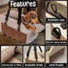 Center Console Dog Car Seat - Safety Straps & Leash