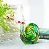 QFkris 4.4inch Blown Glass Snail Figurine Collectibles Handcrafted Glass Animal