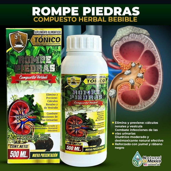 Tierra Naturaleza Stone Breaker Drinkable Tonic 500 ml. Herbal Compound Kidney Health/Kidney Health