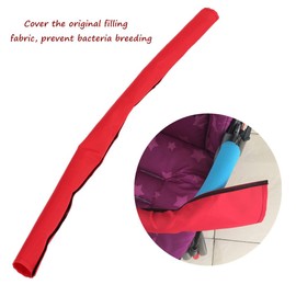 5pcs Baby Pushchair Stroller Fabric Handle Bar Waterproof Pushchair Handlebar Warmer Gloves Cover (Red)