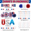 DMIGHT 4th/Fourth of July Decorations, 33PCS Patriotic Red White and