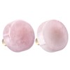 Nupuyai 2pcs Rose Quartz Round Crystal Stone Drawer Knobs Set,