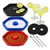Margarita Salt Rimmer Set, 3-Tier Separated Cocktail Glass Rimmer with